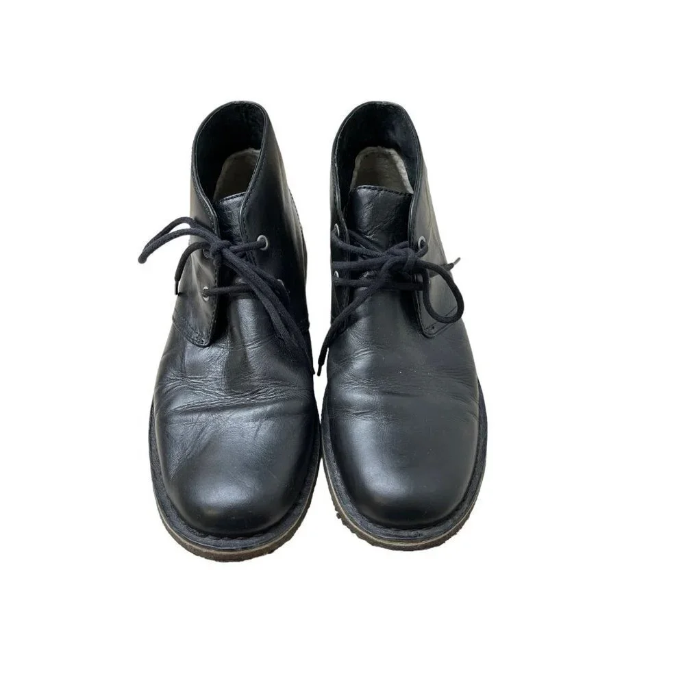UGG Australia Leighton Chukka Desert Leather Boots Black 3275 Men's Size US 8